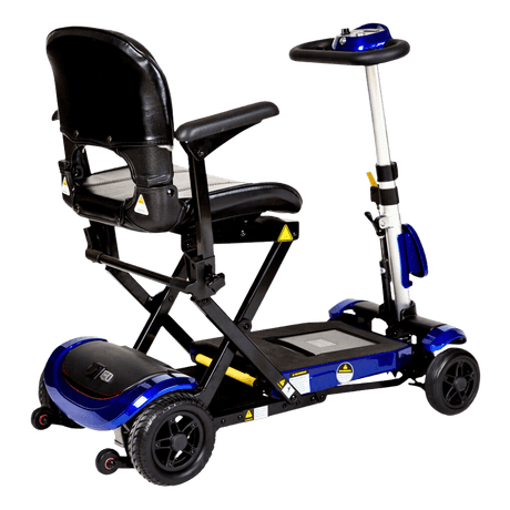 Drive Medical Zoome Auto-Flex Folding Travel Scooter Seat Angled View