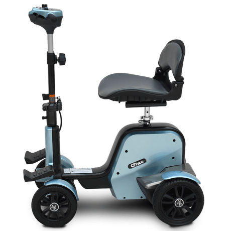 Ice Blue EV Rider CityBug Compact Portable 4 Wheel Mobility Scooter - Side View