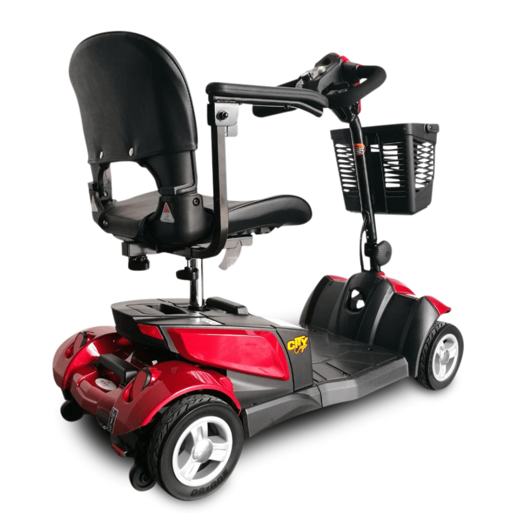 Red EV Rider CityCruzer 4 Wheel Mobility Scooter - Rear View