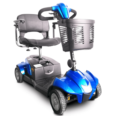Blue EV Rider CityCruzer 4 Wheel Mobility Scooter - Angled View