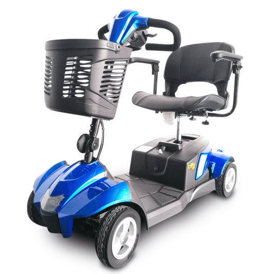 Blue EV Rider CityCruzer 4 Wheel Mobility Scooter - Angled View