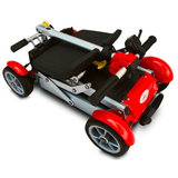 Red EV Rider Gypsy Q2 Foldable Lightweight Mobility Scooter Folded
