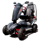 Black EV Rider Heartway S12X Vita Monster Mobility Scooter - Angled View