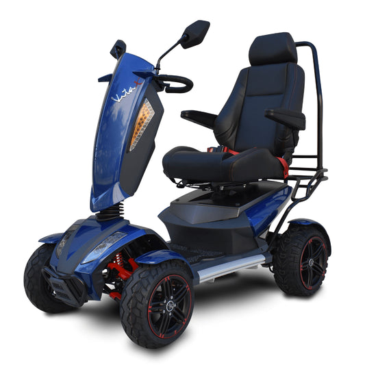 Blue EV Rider Heartway S12X Vita Monster Mobility Scooter - Angled View