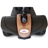 Rose Gold EV Rider MiniRider Lite Travel Mobility Scooter - Front Close-up View
