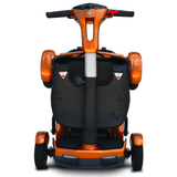 Metallic Gold EV Rider TeQno Automatic Folding Mobility Scooter Folded 