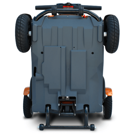 Metallic Gold EV Rider TeQno Automatic Folding Mobility Scooter Folded - Bottom View