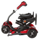 Metallic Red EV Rider TeQno Automatic Folding Mobility Scooter - Semi Folded