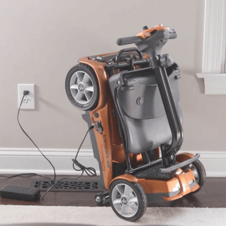 Jupiter Gold EV Rider Transport 4AF Automatic Folding Mobility Scooter Folded