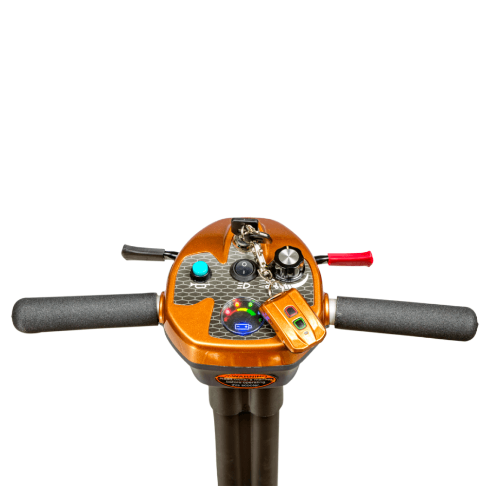 Copper EV Rider Transport AF+ Automatic Folding Mobility Scooter - Control Panel Close-up View