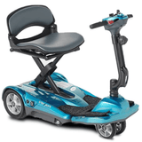 Blue EV Rider Transport AF+ Mobility Scooter Open Box - Angled View