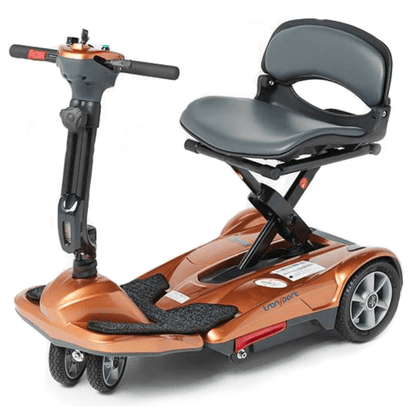 Copper EV Rider Easy Move Folding Travel Scooter Open Box - Angled View
