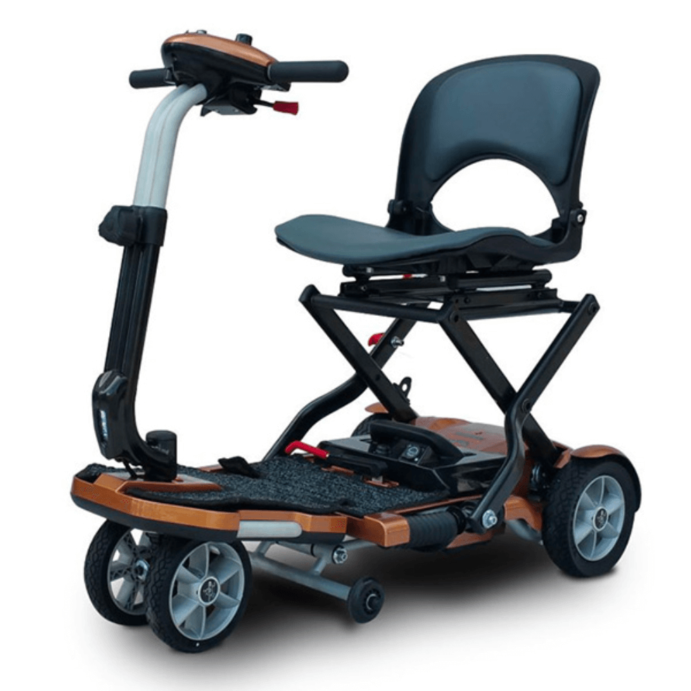 Copper EV Rider Transport Plus Foldable Mobility Scooter - Angled View