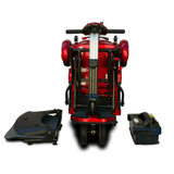 Red EV Rider Transport Plus Foldable Mobility Scooter 3 Parts