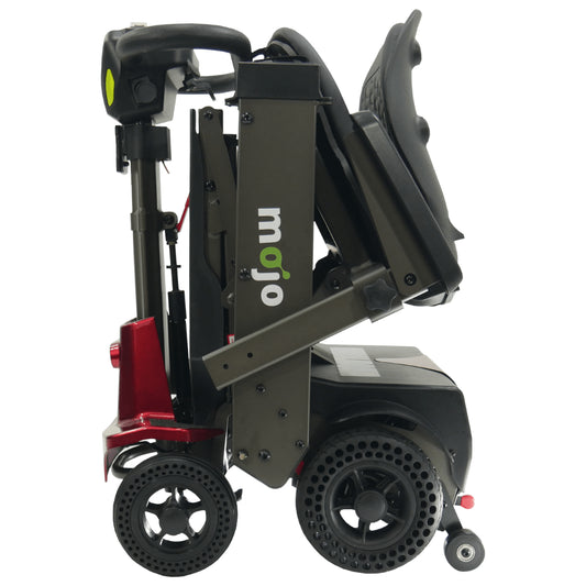 Enhance Mobility Mojo MJ100 Mobility Scooter Red Folded Side View