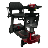 Enhance Mobility Mojo MJ100 Mobility Scooter Red Angled View with Basket