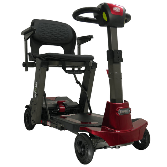 Enhance Mobility Mojo MJ100 Mobility Scooter Red Angled View