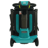 Enhance Mobility Mojo MJ101 Auto-Fold Lightweight Mobility Scooter Aqua Folded Front View