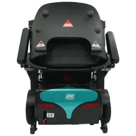 Enhance Mobility Mojo MJ101 Auto-Fold Lightweight Mobility Scooter Aqua Back View