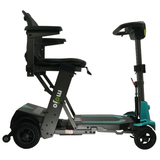 Enhance Mobility Mojo MJ101 Auto-Fold Lightweight Mobility Scooter Aqua Side View