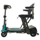 Enhance Mobility Mojo MJ101 Auto-Fold Lightweight Mobility Scooter Aqua Side View 2