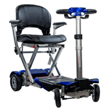 Enhance Mobility Transformer 2 S3026 Automatic Folding Mobility Scooter Blue Angled View