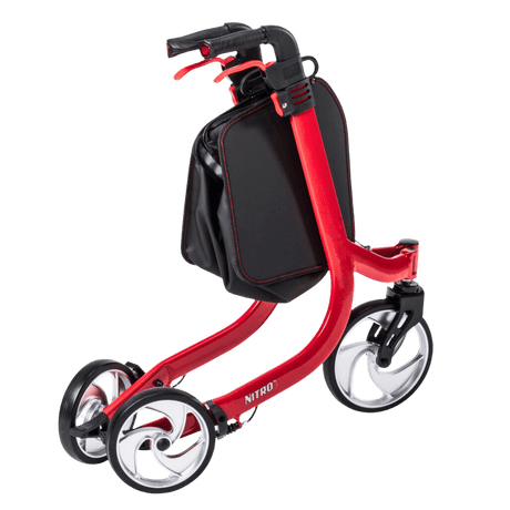 Folded Drive Medical Nitro Duet Rollator and Transport Chair 