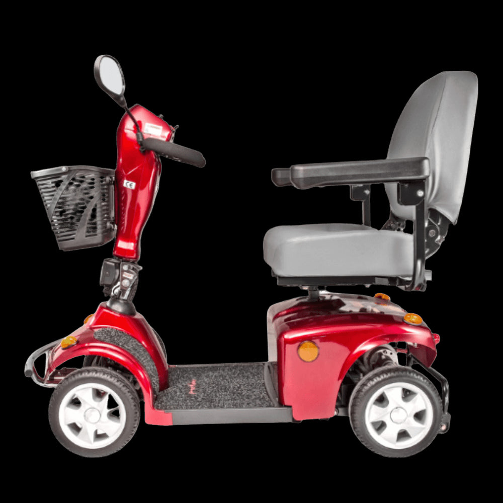 FreeRiderUSA FR 168-4S II Heavy Duty Mobility Scooter Red Side View