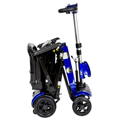 Fully-Folded Drive Medical Zoome Auto-Flex Folding Travel Scooter