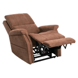 Fully Reclined Saville Brown Pride Mobility Vivalift Metro 2 PLR-925 Lift Chair with Extended Footrest
