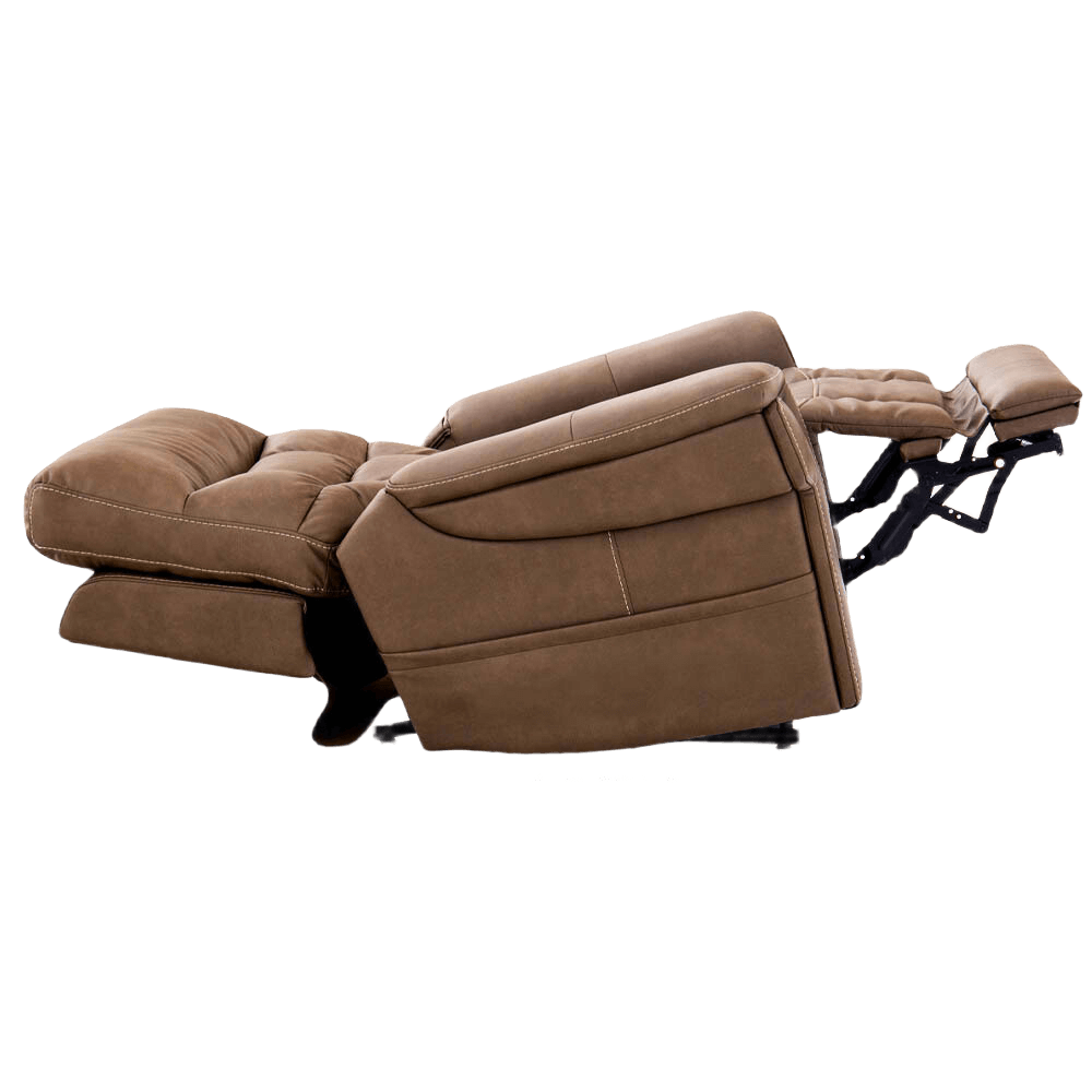 Fully Reclined Cappuccino Color Pride Mobility VivaLift Ultra PLR-4955 Power Lift Chair with Extended Footrest