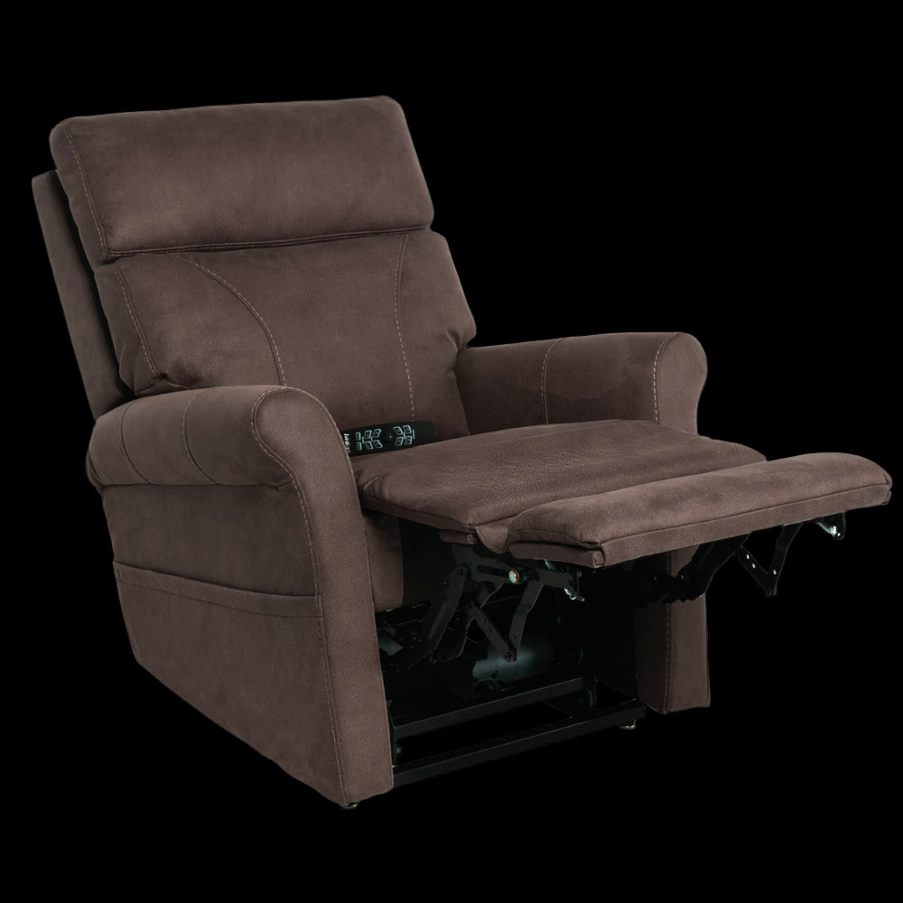 Gun Metal Color Pride Mobility VivaLift Urbana 2 PLR-965 Lift Chair in Reading Position