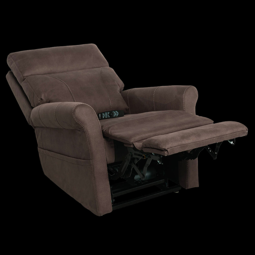 Gun Metal Color Pride Mobility VivaLift Urbana 2 PLR-965 Lift Chair in Reclined Position