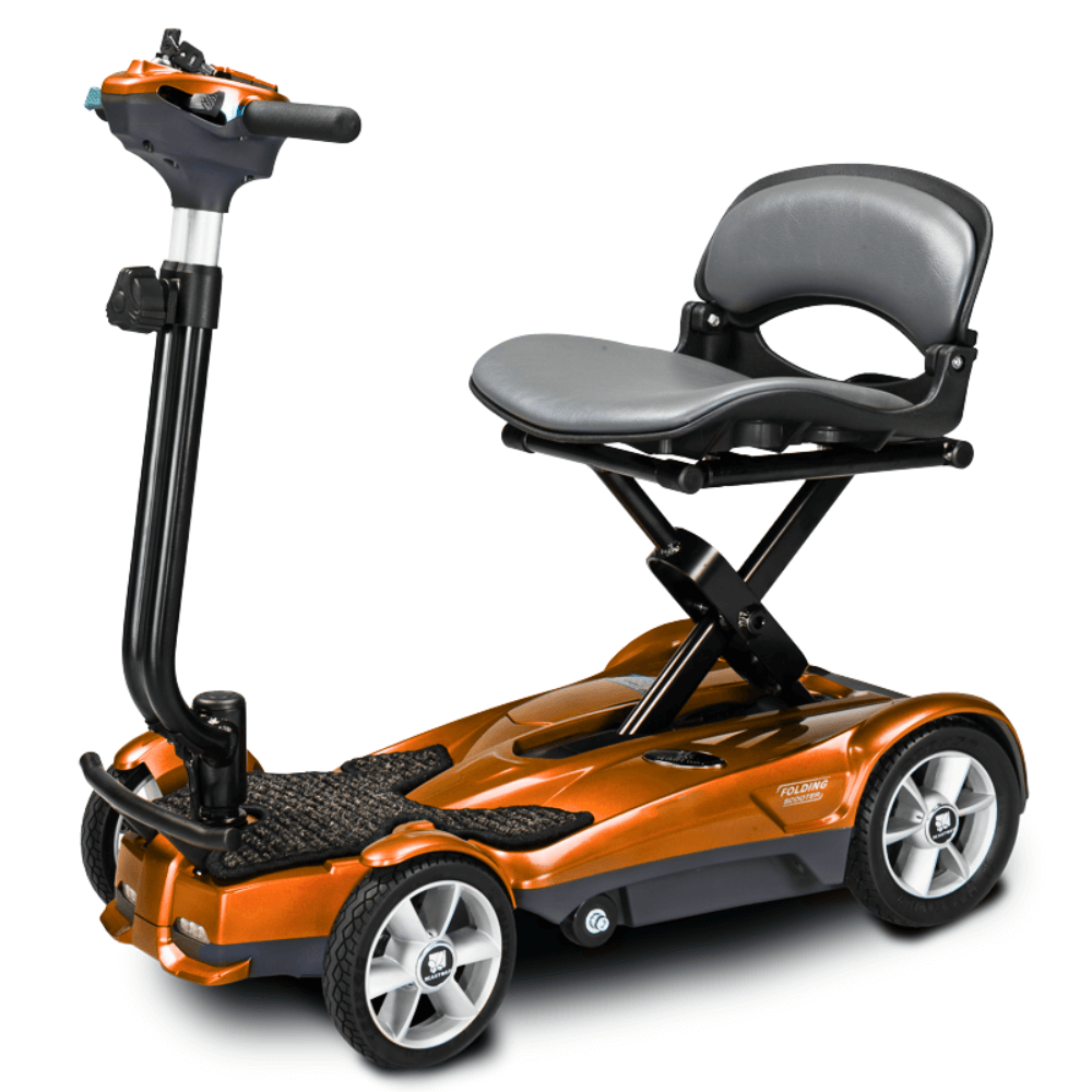Jupiter Gold EV Rider 4AF Automatic Folding Mobility Scooter - Angled View