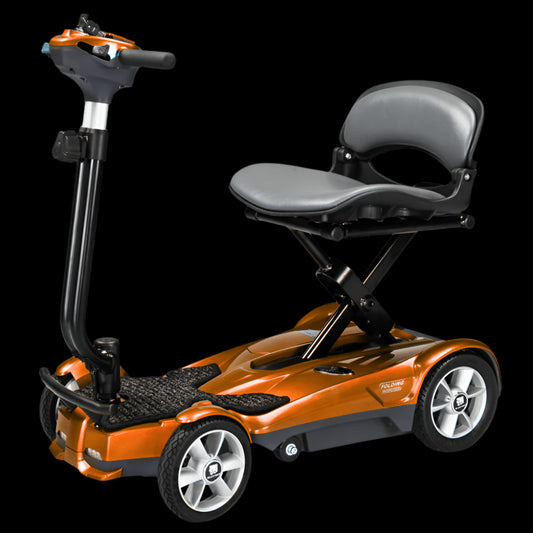Jupiter Gold EV Rider Auto Fold Transport 4AF Mobility Scooter - Open Box Angled View