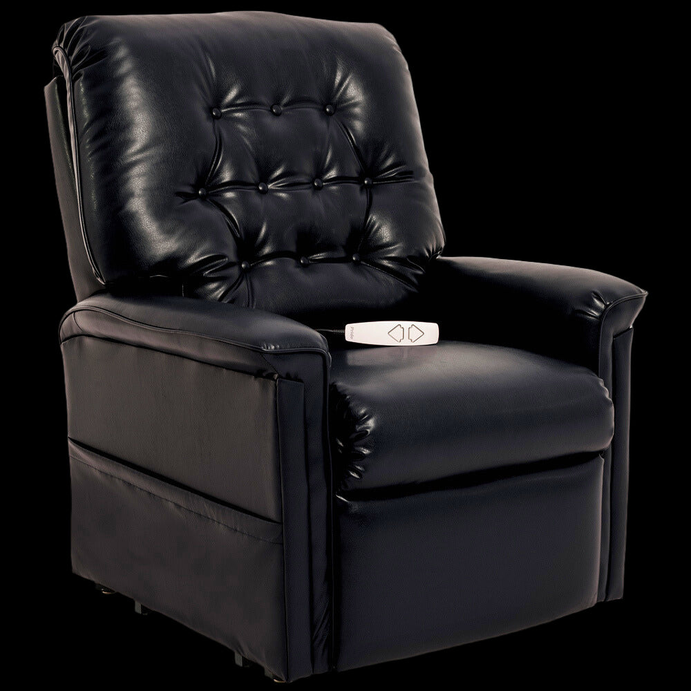 Lexis Sta Kleen Black Pride Mobility Heritage LC-358 Lift Chair Angled Front View