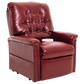 Lexis Sta Kleen Burgundy Pride Mobility Heritage LC-358 Lift Chair Angled Front View