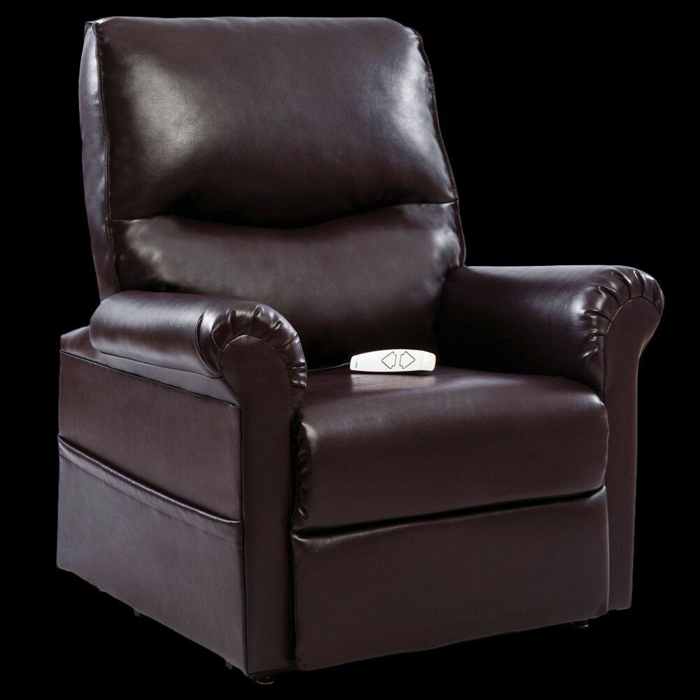 Lexis Urethane Chestnut Pride Mobility LC-105 Essential Power Lift Chair Front View