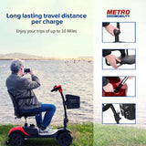 Red Metro Mobility M1 Lite Lightweight Portable Mobility Scooter - Travel Distance