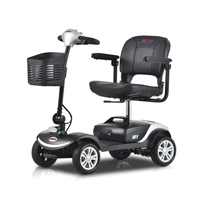 Silver Mobility M1 Portable 4-Wheel Mobility Scooter - Angled View