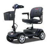 Blue Metro Mobility M1 Portable 4-Wheel Mobility Scooter - Angled View