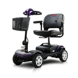Dark Purple Metro Mobility M1 Portable 4-Wheel Mobility Scooter - Angled View