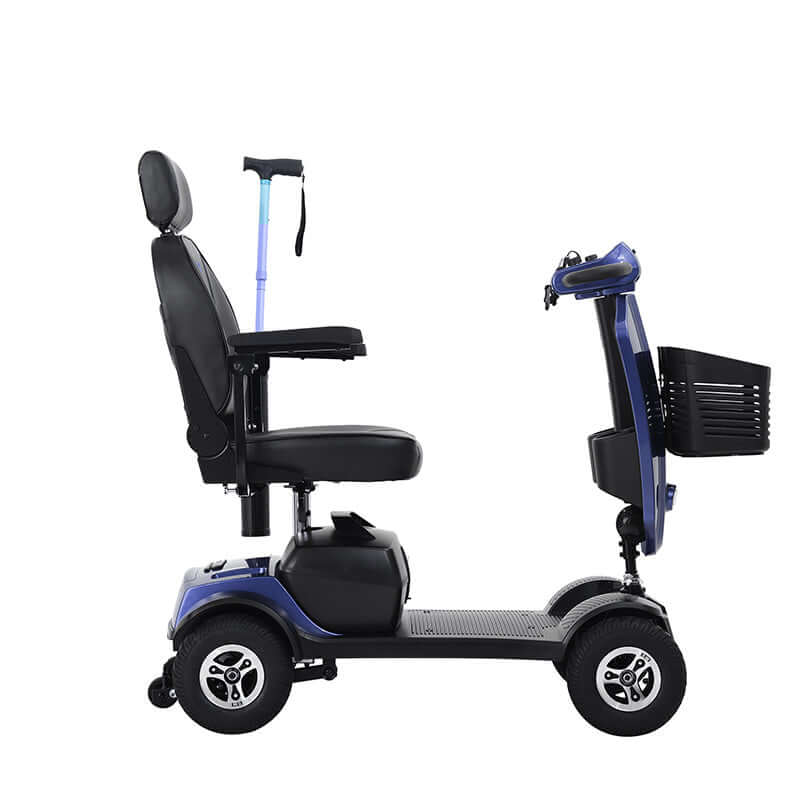 Dark Purple Metro Mobility Max Plus Indoor & Outdoor Mobility Scooter - Side View