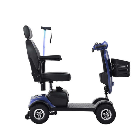 Dark Purple Metro Mobility Max Plus Indoor & Outdoor Mobility Scooter - Side View