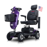 Dark Purple Metro Mobility Max Plus Indoor & Outdoor Mobility Scooter - Angled View