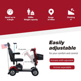 Metro Mobility Max Plus Indoor & Outdoor Mobility Scooter Adjustable Tiller