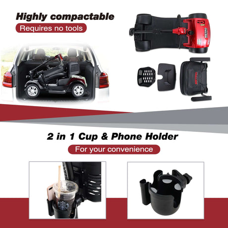 Metro Mobility Max Sport Portable Travel Mobility Scooter - Features Display