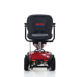 Red Metro Mobility Patriot 4-Wheel Travel Mobility Scooter - Side View