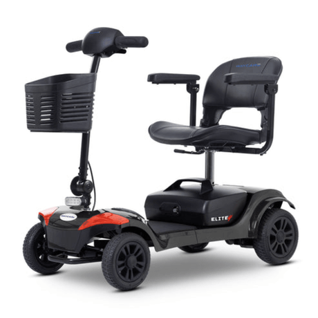 Black Metro Mobility Waycare Elite4 - Angled View