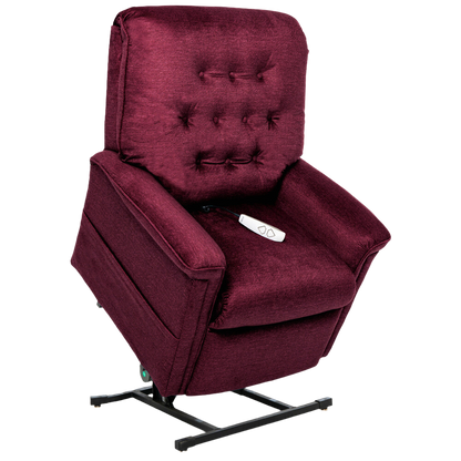 Partially Lifted Black Cherry Pride Mobility Heritage LC-358 Lift Chair 